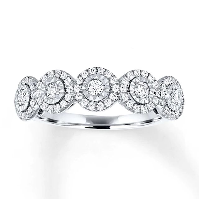 Diamond Anniversary Band 1/2 ct tw Round-cut 14K White Gold