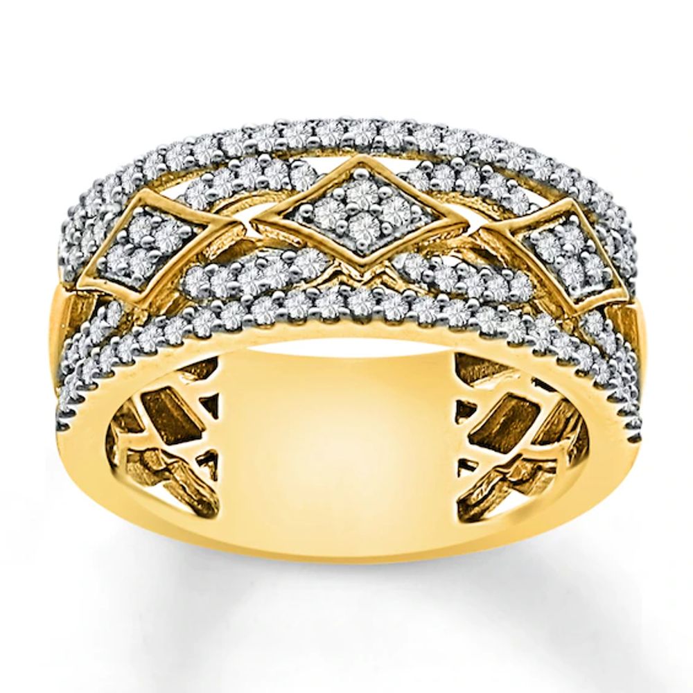 Diamond Anniversary Band 1/2 ct tw Round-cut 10K Yellow Gold