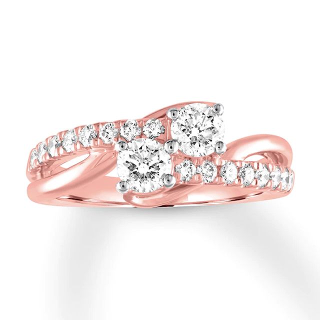 Ever Us Two-Stone Diamond Ring 1 ct tw Round 14K Rose Gold