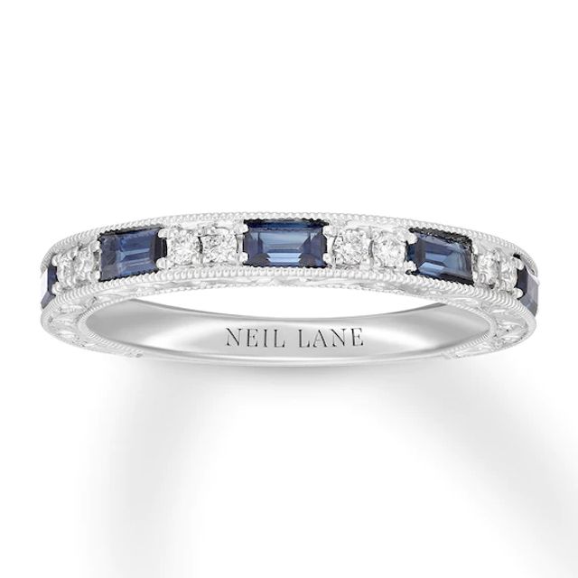 Neil Lane Sapphire Anniversary Band 1/6 ct tw Diamonds 14K Gold