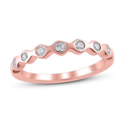 Diamond Anniversary Ring 1/5 ct tw in 10K Rose Gold