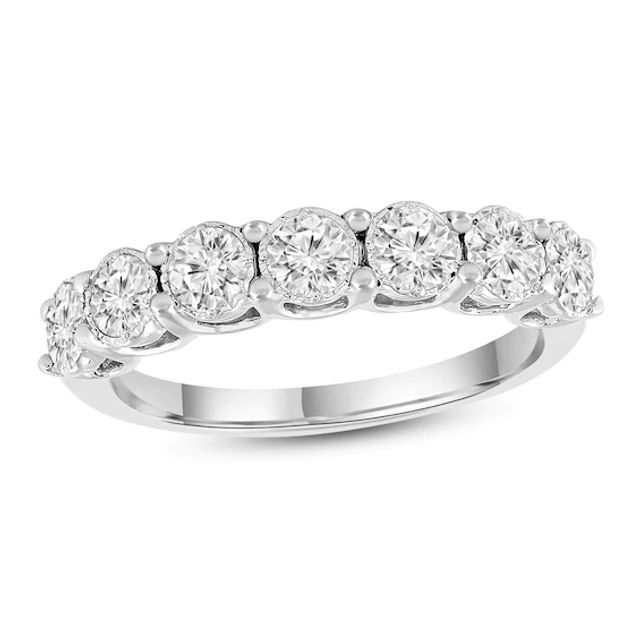 Diamond Anniversary Ring 1 ct tw Round-Cut 14K White Gold