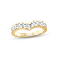 Diamond Contour Anniversary Ring 1 ct tw Round-cut 14K Yellow Gold