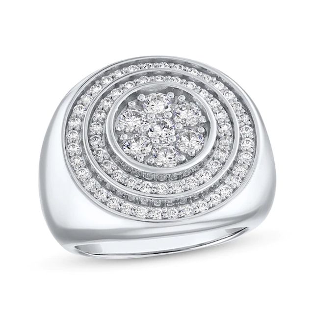 Men's Lab-Created Diamonds by KAY Ring 2 ct tw Round-cut 14K White Gold