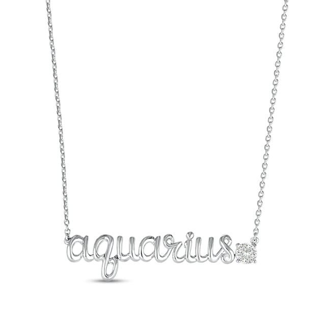Buy Aquarius Zodiac Necklace, Sterling Silver Aquarius Zodiac Necklace,  Cute Boho Gift, Aquarius Birthday Jewelry, Zodiac Sign Birthday Gift Online  in India - Etsy
