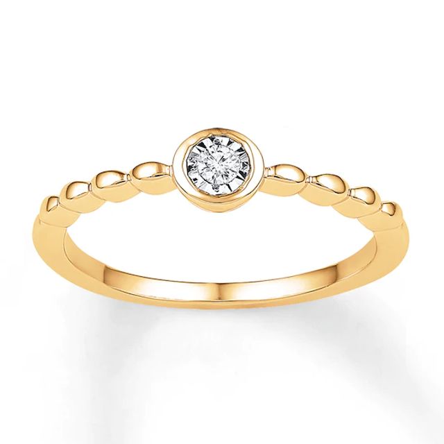 Diamond Ring 1/20 Carat 10K Yellow Gold