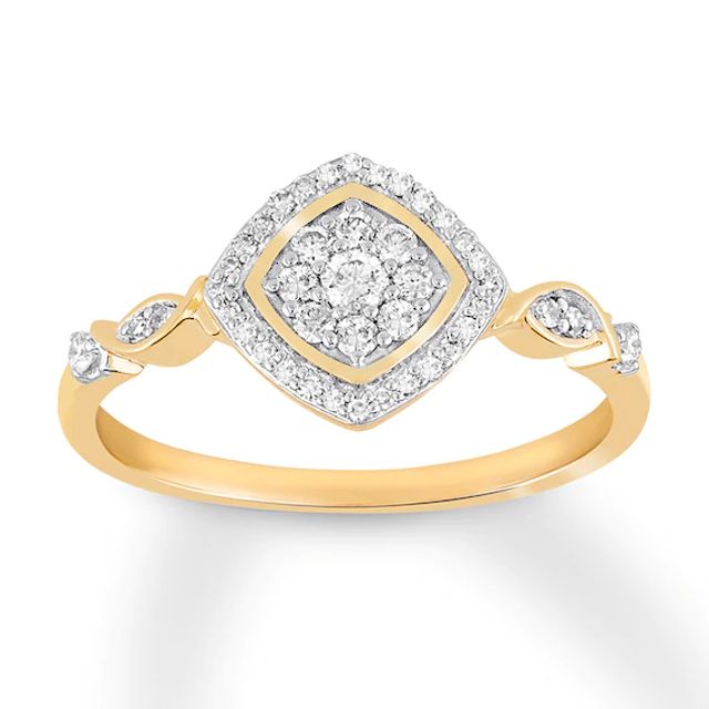 Kay Diamond Promise Ring 1/4 ct tw Round-cut 10K Yellow Gold