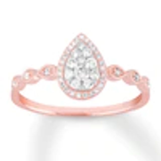 Kay Diamond Promise Ring 1/4 ct tw Round-cut 10K Rose Gold