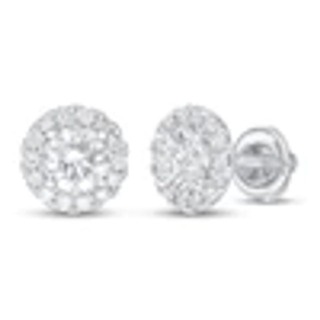 Lab-Created Diamonds by KAY Earrings 1-1/2 ct tw Round 14K White Gold