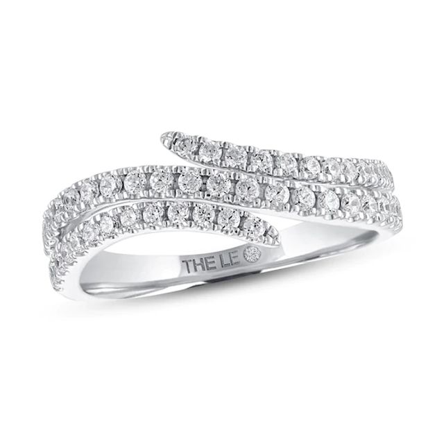 THE LEO Diamond Anniversary Ring 1/2 ct tw Round-cut 14K White Gold