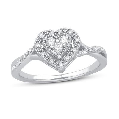 Kay Diamond Heart Ring 1/5 ct tw Sterling Silver