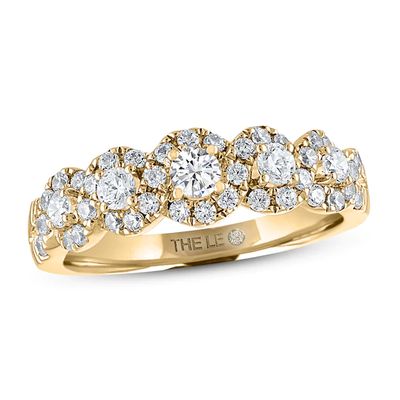 THE LEO Diamond Anniversary Ring 3/4 ct tw Round-cut 14K Yellow Gold