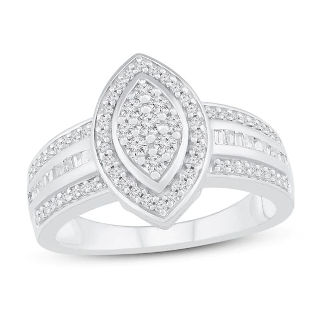 Diamond Ring 1/2 ct tw 10K White Gold