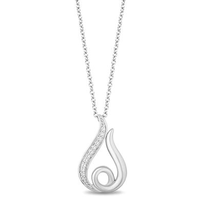 Hallmark Diamonds Heart Necklace 1/15 ct tw Sterling Silver 18