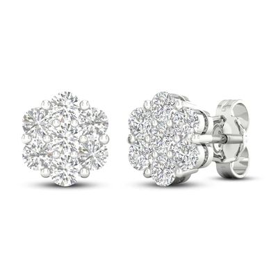 Lab-Created Diamonds by KAY Earrings 1 ct tw 14K White Gold