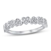 Kay Diamond Heart Ring 1/8 ct tw Round-cut Sterling Silver