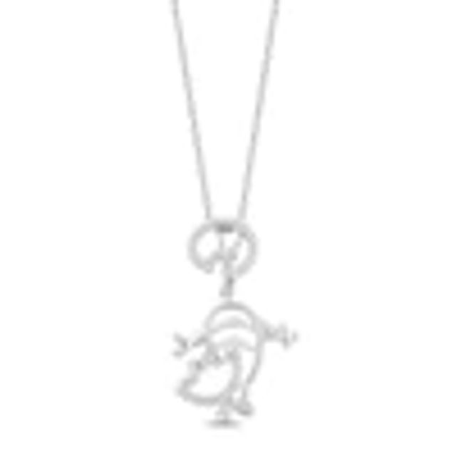 Disney Treasures The Nightmare Before Christmas Diamond Necklace 1/15 ct tw  Sterling Silver & 10K Rose Gold 19