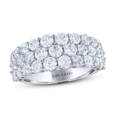 THE LEO Diamond Anniversary Ring ct tw Round-Cut 14K White Gold