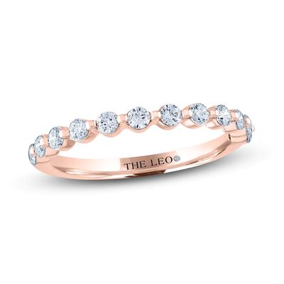 THE LEO Diamond Anniversary Ring 1/2 ct tw Round-cut 14K Rose Gold