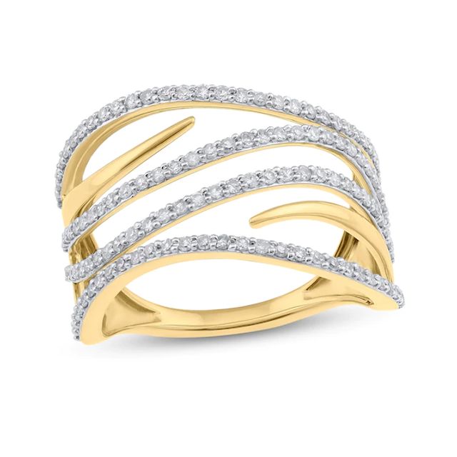 Diamond Ring 1/2 ct tw Round-cut 10K Yellow Gold