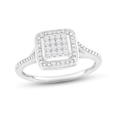 Diamond Promise Ring 1/15 ct tw Round-cut Sterling Silver