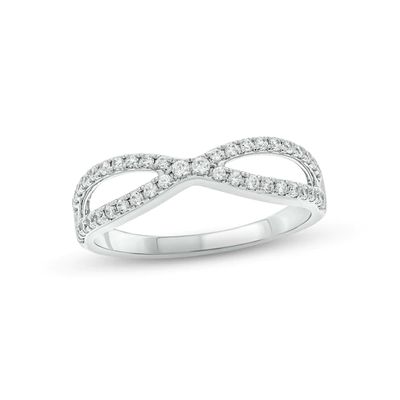 Diamond Infinity Ring 1/3 ct tw Round-cut 10K White Gold