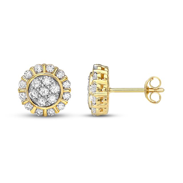 Lab-Created Diamonds by KAY Stud Earrings 3/4 ct tw 14K Yellow Gold