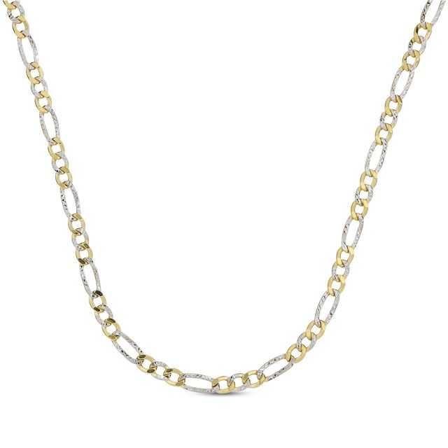 Kay Diamond-Cut Figaro Chain Necklace 10K Yellow Gold 18"