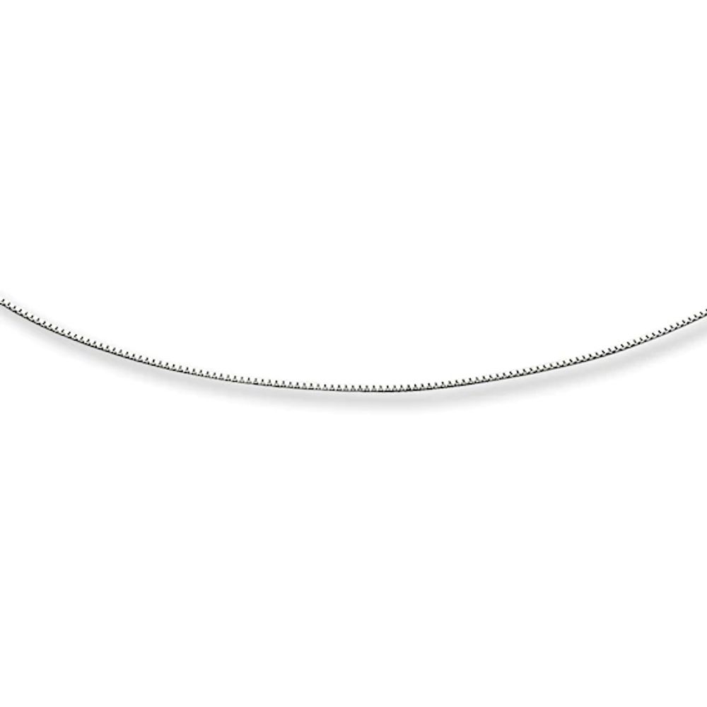 Kay Adjustable Solid Box Chain 14K White Gold 20"