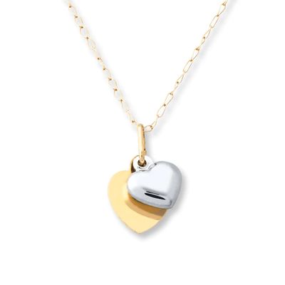 Kay Children's Heart Necklace 14K Two-Tone Gold 13"