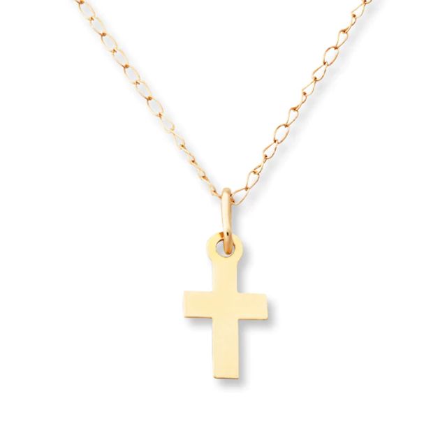 Kay Children's Cross Necklace 14K Yellow Gold 13"