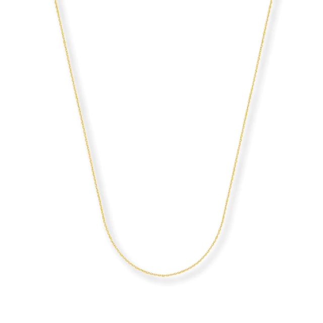 Solid Cable Chain Necklace 14K Gold 16