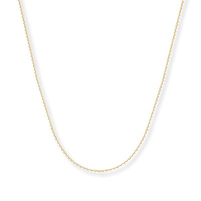 Solid Cable Chain Necklace 14K Gold 24