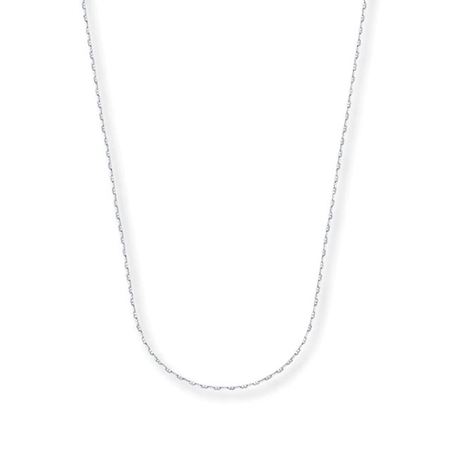 Solid Mariner Chain Necklace 14K White Gold 18"