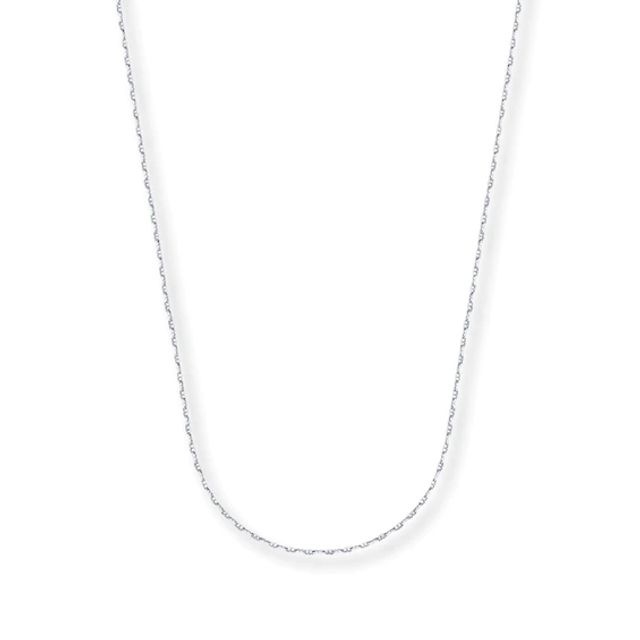 Solid Mariner Chain Necklace 14K White Gold 20"