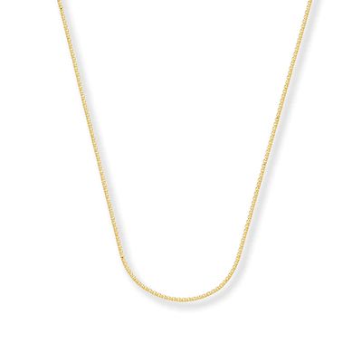 Solid Wheat Chain Necklace 14K Yellow Gold 20"