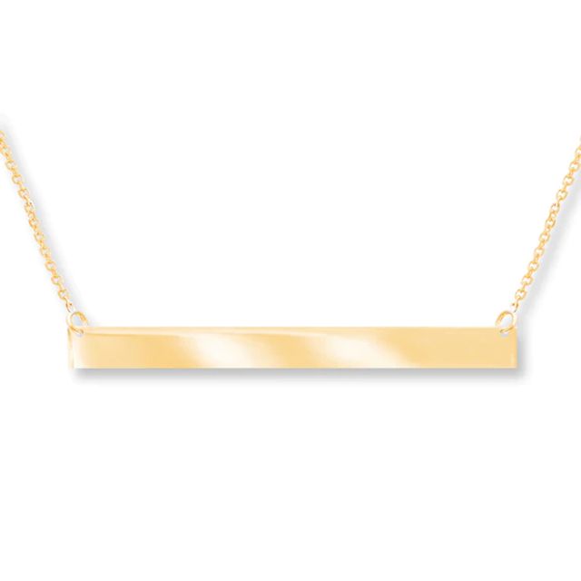 Bar Necklace 14K Yellow Gold 18"