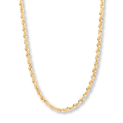 Kay Solid Rope Chain Necklace 10K Yellow Gold 24"