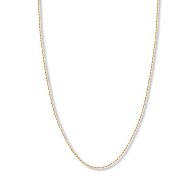 Textured Rope Chain Solid 14K Yellow Gold 16"