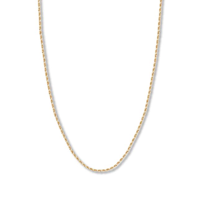 Textured Solid Rope Chain 14K Yellow Gold 20"