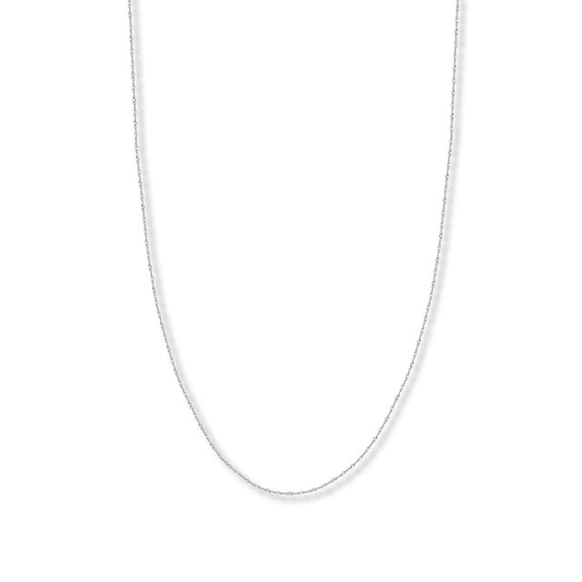 18" Solid Singapore Chain 14K White Gold Appx. 1.4mm