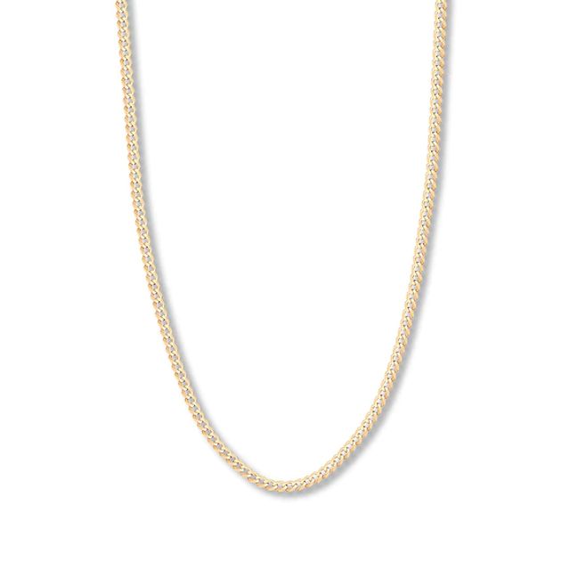 24" Solid Curb Chain 14K Gold Appx. 4.4mm