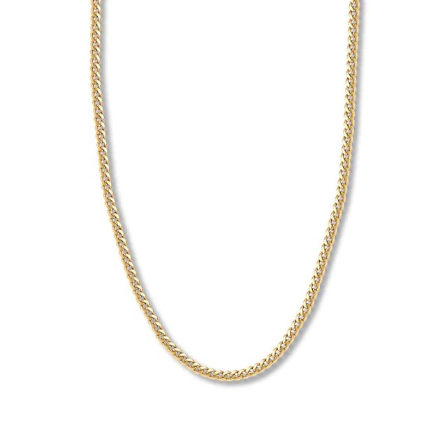 24" Solid Cuban Chain Necklace 14K Yellow Gold Appx. 5mm