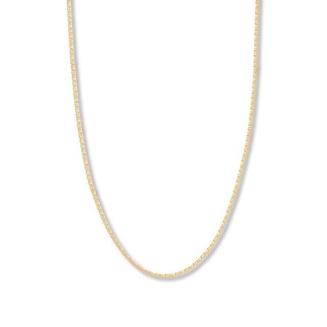 22" Solid Mariner Chain 14K Yellow Gold 3mm