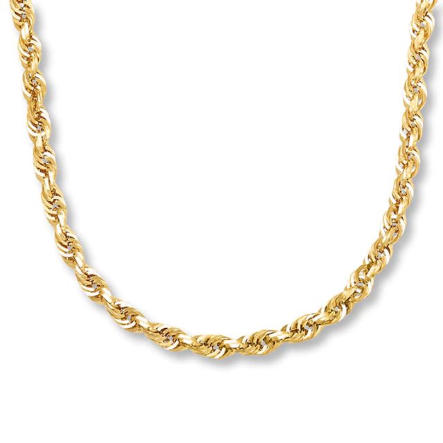 Solid Chain Necklace 10K Yellow Gold 24