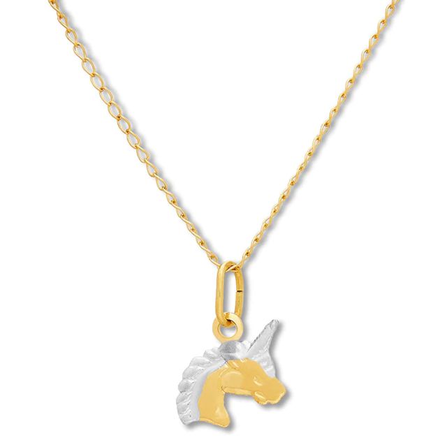 Child's Unicorn Necklace 14K Yellow Gold