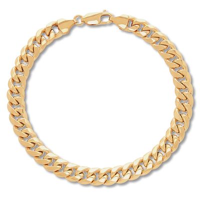 Kay Cuban Curb Chain Bracelet 14K Yellow Gold 8.5" Length