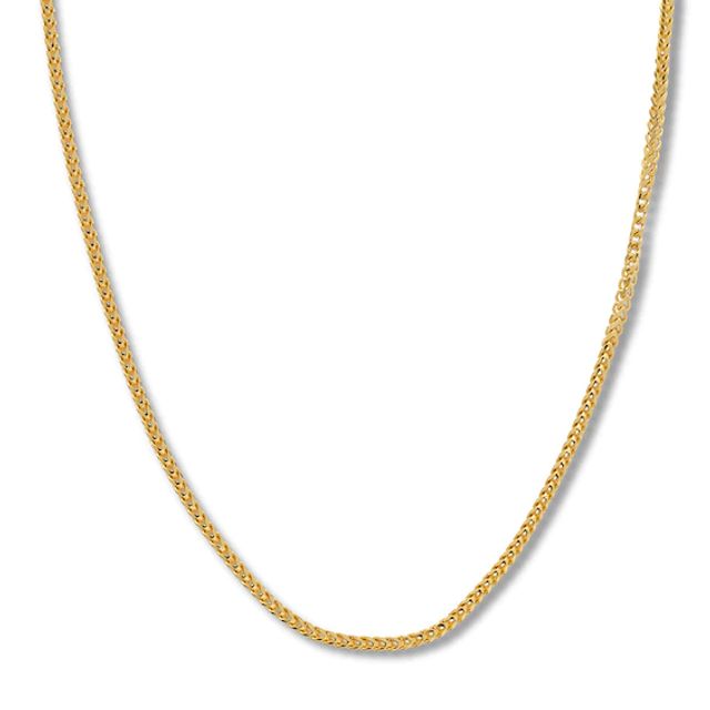 22" Solid Franco Chain Necklace 14K Yellow Gold Appx. 2.5mm