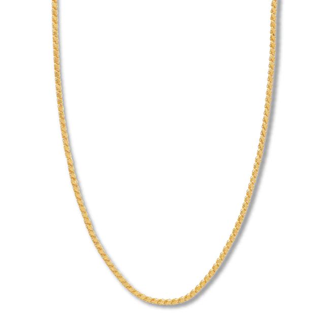20" Semi-Solid Rope Chain Necklace 14K Yellow Gold Appx. 3mm
