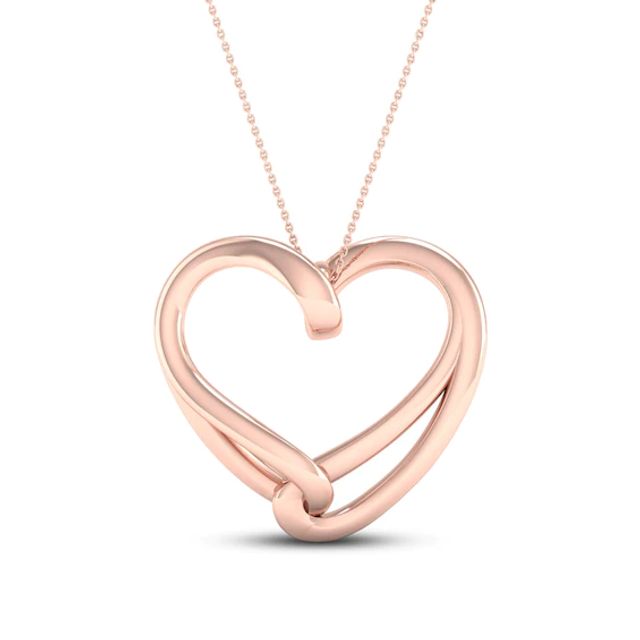 Heart Necklace 10K Rose Gold 